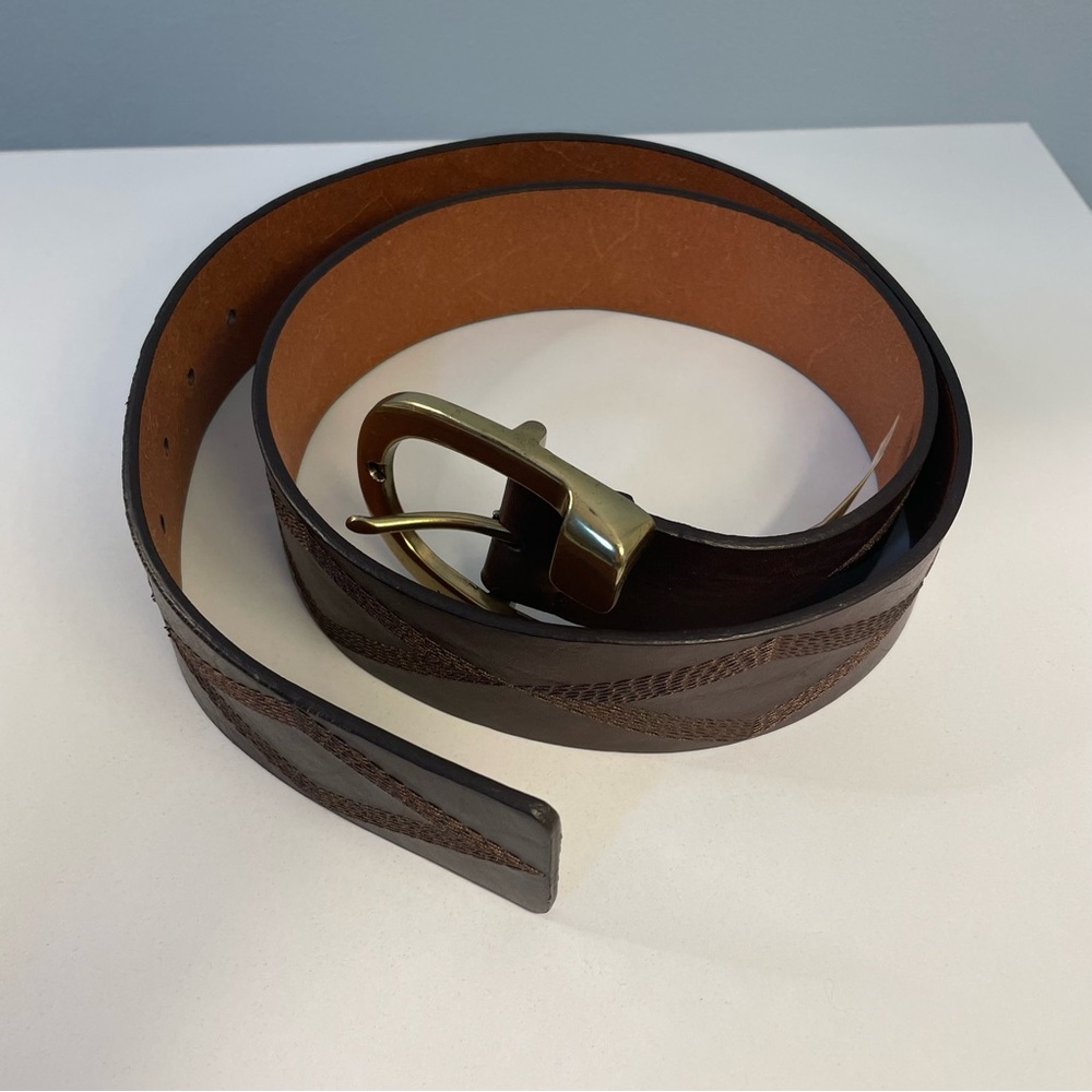 Michael Kors Brown Leather Belt Size Large